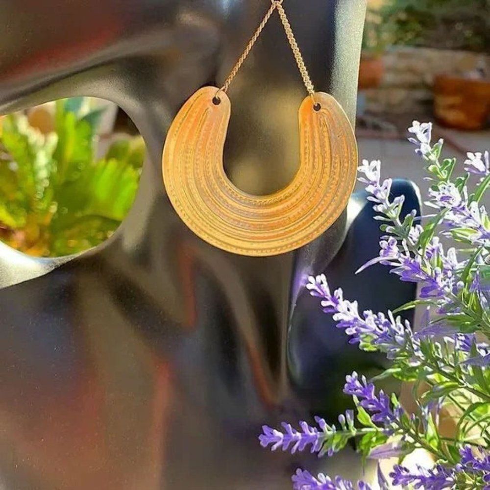 Fabulous Matte Gold Dangling Hoop Earrings